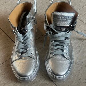 Buscemi Silver High-Top Sneakers